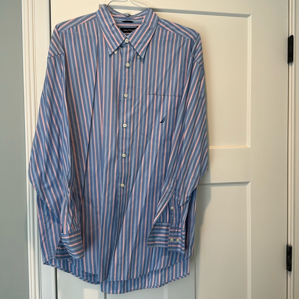 Mens Nautica long sleeve shirt casual or dress
